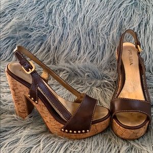 Prada platform heels